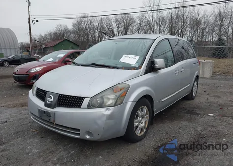 2004 Nissan Quest 3.5 S из США, поврежденный, VIN 5N1BV28U84N312603